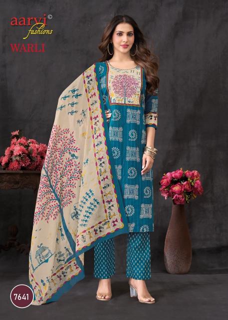 Aarvi warli vol-1 cotton satin kurtis wholesale